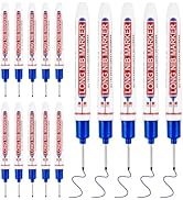 Mkobon 15 Pcs Long Nib Marker, 20 mm Long Head Deep Hole Marker Pens, Fine Nose Tip Deep Reach Pe...