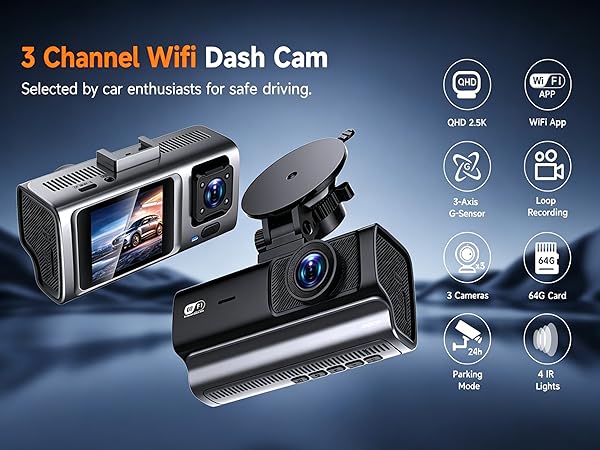 3 Channel Dash Cam