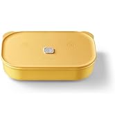 BUYDEEM Ceramic Food Storage Container with Airtight Lid, 35 oz Bento Lunch with Airlock Lid, Sta...