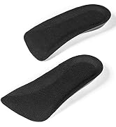 CALTO Half Elevator Insole for Men - 1/2 Inch Height Increase Taller Heel Lift Insert (2 Pack) Black