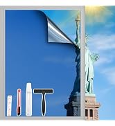 One Way Privacy Window Film with 4 Tools, Static Cling Window Film, Simple to Install Cut and Rem...