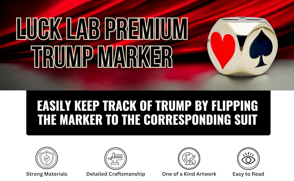 Luck Lab Premium Trump Marker Silver with widgets