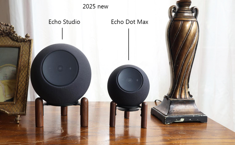 wood stand for echo studio,echo dot max,and other suitable speaker