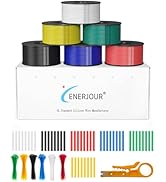 ENERJOUR 22 Gauge 6 Colors Silicone Wire 26FT Each Spool, 22 AWG Ultra Flexible Silicone Stranded...
