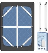 Bed Sheet Fasteners, 8 Pcs Adjustable Max Stretches to 26.8 in Holder Straps Non Slip Straps with...