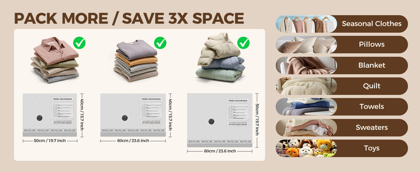 compression packing bags
