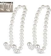 Yiwview 2PCS Pearl Car Seat Headrest Hook, Purse Hanger Bag Grocery Holder Storage Organizer for ...