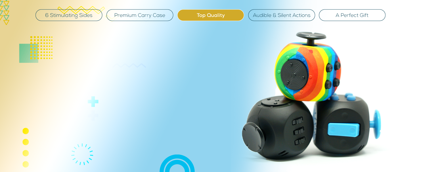 Pilpoc Fidget Cube: fidget toys for adults with anxiety & fidget cube for kids