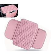 Hugwits Car Center Console Cover, Waterproof Leather Car Armrest Cover Cushion with Side Storage ...