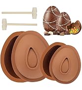 Easter Egg Silicone Mold for Chocolate, 4PCS 3D Egg Shape Molds 2 x 4inch & 2 x 6inch Large Size ...
