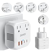 DOACE Voltage Converter US to Europe, 2000W Power Converter European Travel Converter for Hair Dr...