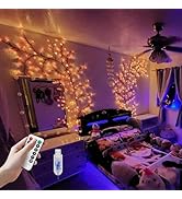 Cherry Blossom Lights,DIY Pink Cherry Blossom Wall Decor,5.25FT 72 LED Tree Branch Lights for Wal...