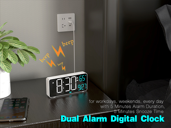 6.7in digital clock