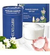 KEARLGMBH Pearled Candle Making Kit Gift Set - Sand Candles Set Jasmine Sandalwood Scent, 100-Hou...