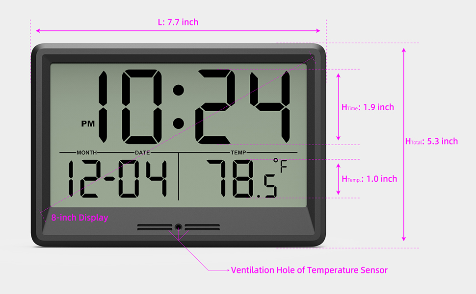 Small Digital Wall Clock
