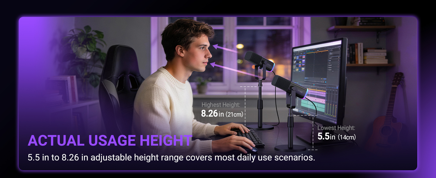Height Adjustable Microphone Stand