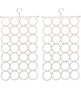 Tosnail Pack of 2 Scarf Hanger Holder Organizer Space Saver for Tie, Belt, Scarves, Socks - White