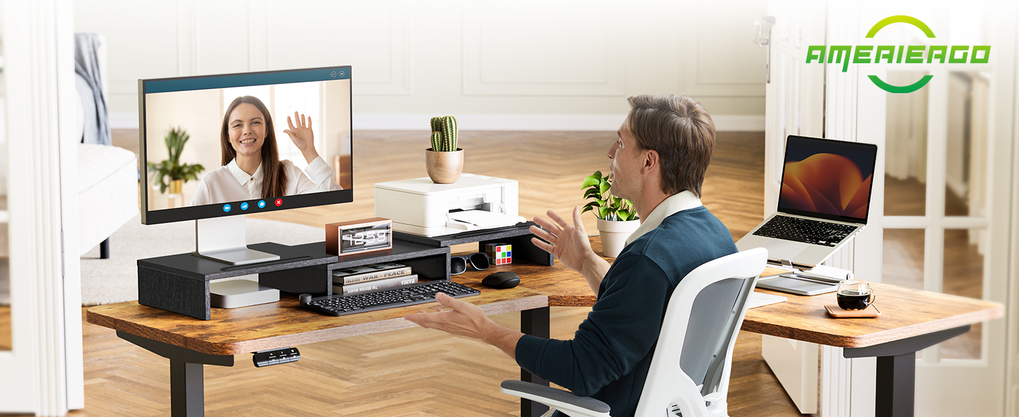 dual monitor stand riser