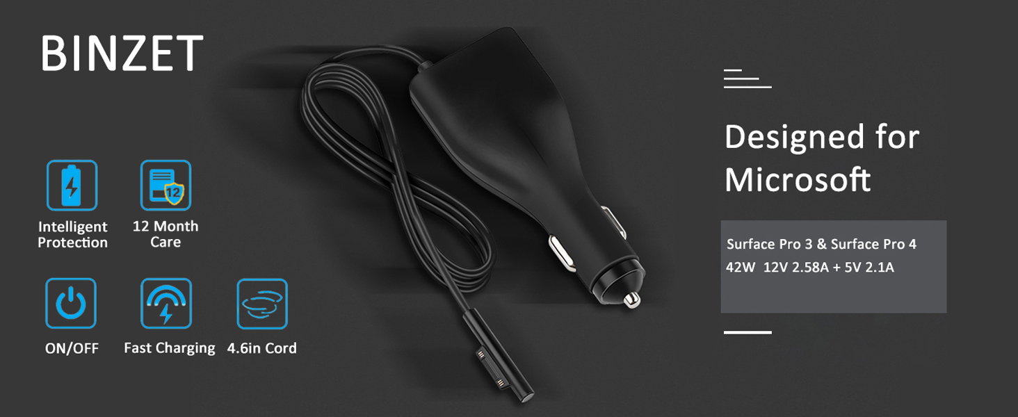 surface pro 3 surface pro 4 charger car charger