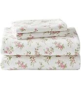 Laura Ashley - Flannel Sheets Queen Size, Anti-Pilling & Wrinkle Resistant Cotton, Touchably Soft...