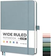 AHGXG Lined Journal Notebook - Wide Ruled Notebook Journal for Women Men, 192 Numbered Pages, 100...