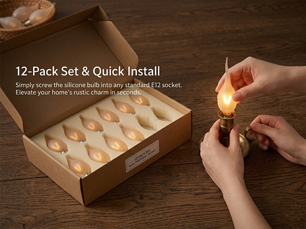 Electric Window Candle Lamp, Shatterproof, UL Certified