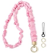 WEESMILE Stretchy Scrunchie Lanyard for ID Badges – Cute Neck Lanyard for Keys | Retractable Keyc...