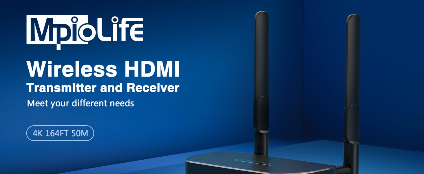 mpiolife hdmi wireless transmitter and receiver 4k, wireless hdmi transmitter