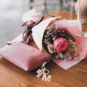 pink purse keychain