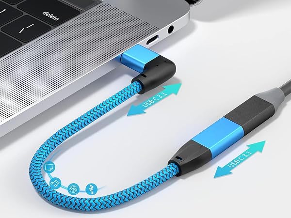 USB-C 3.1 3.2 gen 2 Extension Cable type c extender data sync transfer 20gbps 10gbps
