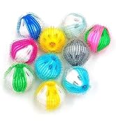 5 Pack Multicolor Hair Remover Laundry Balls, Reusable Pet Hair Catcher for Washing Machine and D...