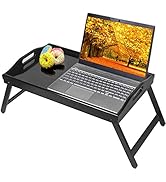Bed Tray Table with Folding Legs Kitchen Breakfast Food Tray Platters Serving Tray Foldable TV Ta...