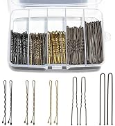 Mia Klein Bobby Pins and Hair Pins Combo Box 500PCS, Big Quantity Hair Pins Kit Black Brown Gold ...