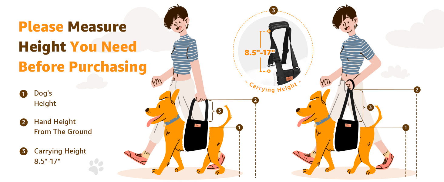 Dog Lift Harness Adjustable Dog Sling for Large Dogs Lift Support and Rehab Harness for Weak Rear