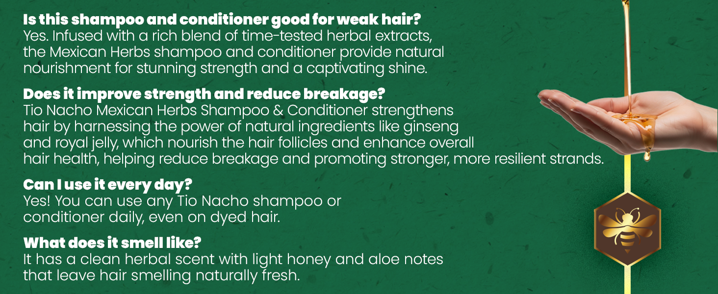 Healthy hair results image featuring shiny, stronger-looking strands with a herbal shampoo routine
