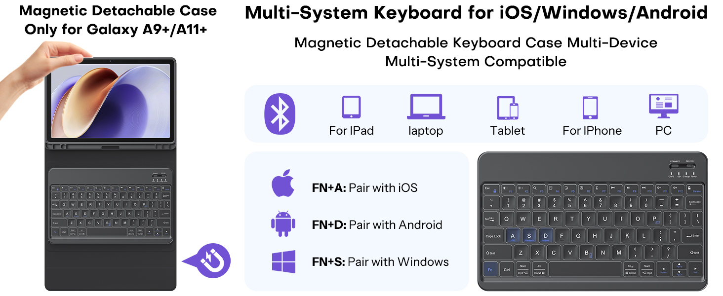 tab a11 plus case keyboard