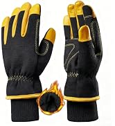 HODUP Men’s Waterproof Winter Work Gloves – 3M Thinsulate Thermal Insulated, Touchscreen Compatib...