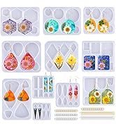 LET'S RESIN Earring Resin Molds, 171Pcs Jewelry Making Kit | 11 Silicone Molds for Epoxy & UV Res...