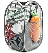 Strong Mesh Pop-up Laundry Hamper,HOUSE AGAIN Quality Pop Up Hampers for Laundry with Durable Han...