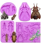 4 Pcs Insect Silicone Molds Ladybug Fondant Mold Bug Beetle Chocolate Baking Molds for Birthday C...