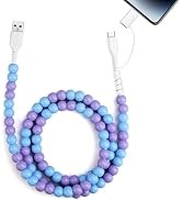 Aolcev USB C Cable 60W 2 in 1 USB to USB C Fast Charging Cable 3.3FT Stylish & Durable Beaded USB...