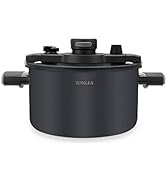 TONLEA 6 Quart Stainless Pressure Cooker, Pressure Canner with One-hand Operating Glass Lid, 2-5 ...
