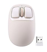YUNZII C1 Wireless Tri-Mode Wireless Mouse 4800 DPI Optical (Beige) | 6-Level DPI, Optical Tracki...