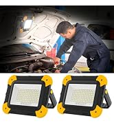T-SUN Rechargeable Work Light, Portable Cordless 5 Modes 180° Rotate LED Work Light with USB & Ty...