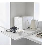 Sonhomay Microwave Stand with Pull- Out Shelf, Carbon Steel Countertop Organizer for Microwave Ov...