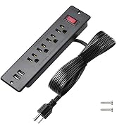 Mountable Power Strip Recessed Power Strip with USB 4 Outlet 2 USB Multiple Protection Built in C...