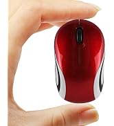 Mini Small Wireless Mouse for Travel Optical Portable Mini Cordless Mice with USB Receiver for PC...