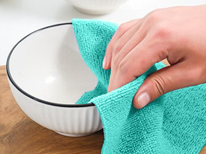 blue microfiber cloth