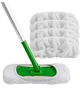 HOMEXCEL Reusable Microfiber Mop Pads Compatible with Swiffer Sweeper-Washable Wet Pad Refills fo...