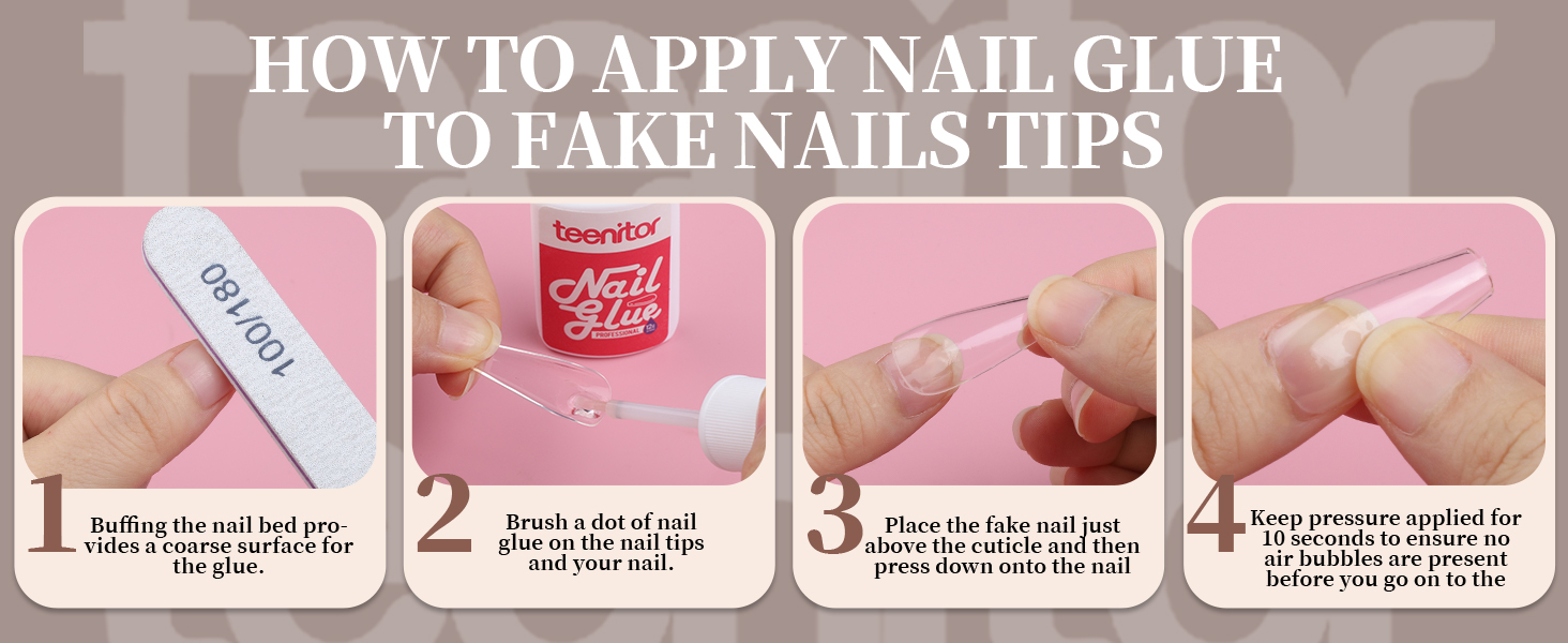 how to use nail glue